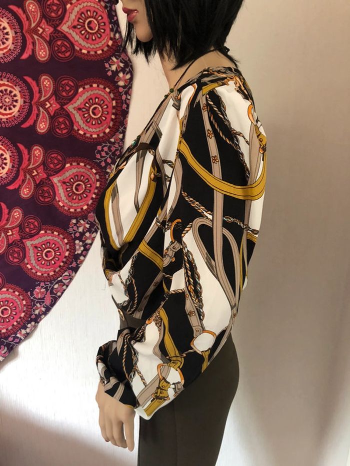 Blouse motif équestre Flamant rose - photo numéro 6