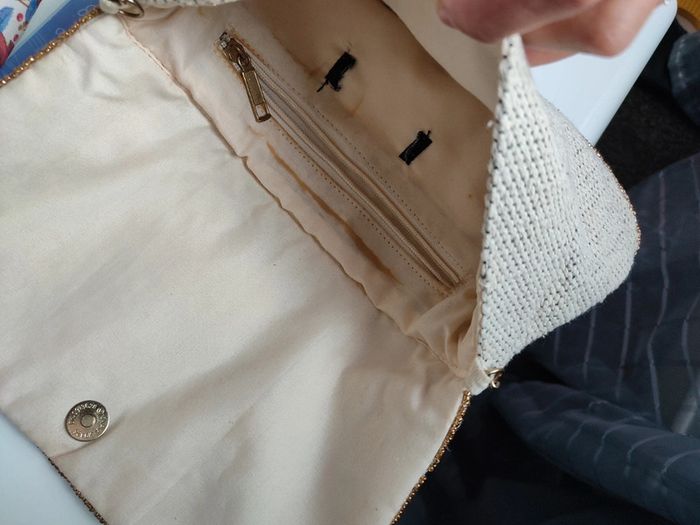 Pochette rose ornements dorés et argentés - photo numéro 4