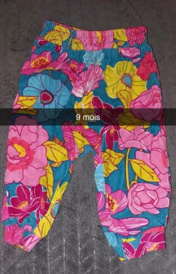 Pantalon sarouel bébé fille 9 mois orchestra