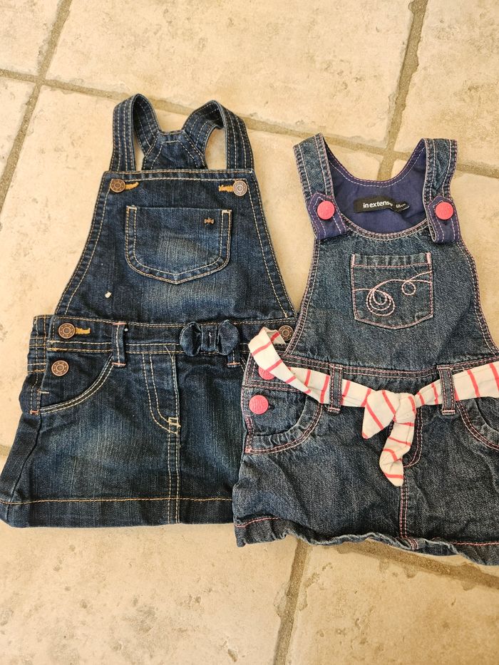 Lot 2 robes salopettes jean