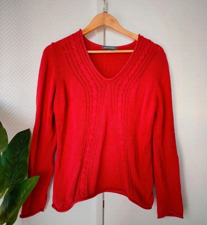Pull rouge Mat de Misaine taille M - photo numéro 6