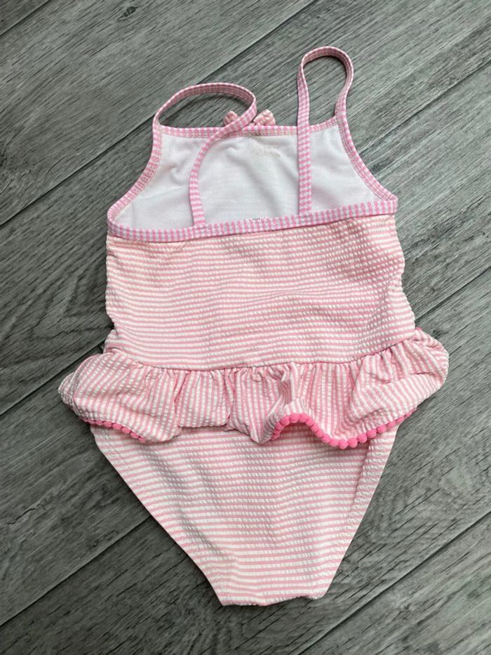 Maillot de bain 1 pièce rose avec volants noeud. Mes petits cailloux - photo numéro 4
