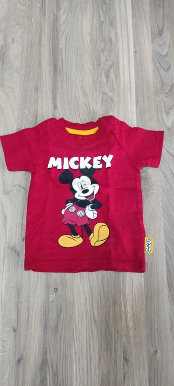 Tee shirt Mickey 0-3 mois 62 cm
