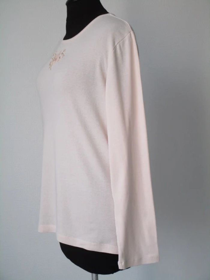 T-shirt écru vintage fleur 42 - photo numéro 4