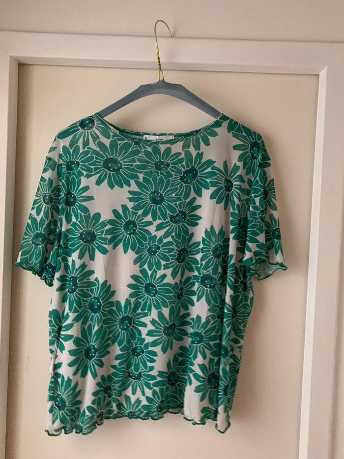 TEE shirt résille mango