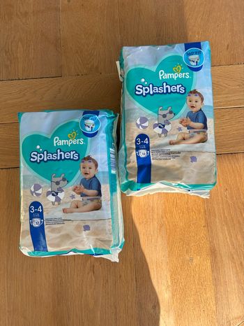 Lot 2 paquets couches piscine Taille 3-4 Pampers 
