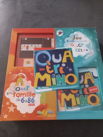 Jeu quatrimino des alphas lettres editions récréalire