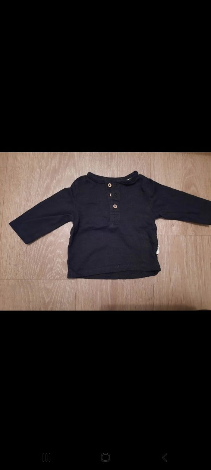 Tee shirt manches longues garcon 1 mois kiabi
