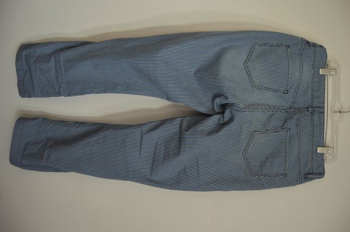 Pantalon rayé bleu BURTON coupe fuselée – Taille 42 (repris, convient plutôt 40) - photo numéro 2