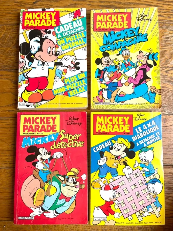 Lot de 4 Magazines Mickey Parade – Éditions Vintage Rares - photo numéro 2