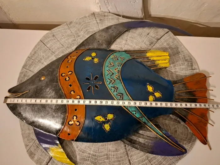 Décoration murale poisson en métal - photo numéro 7