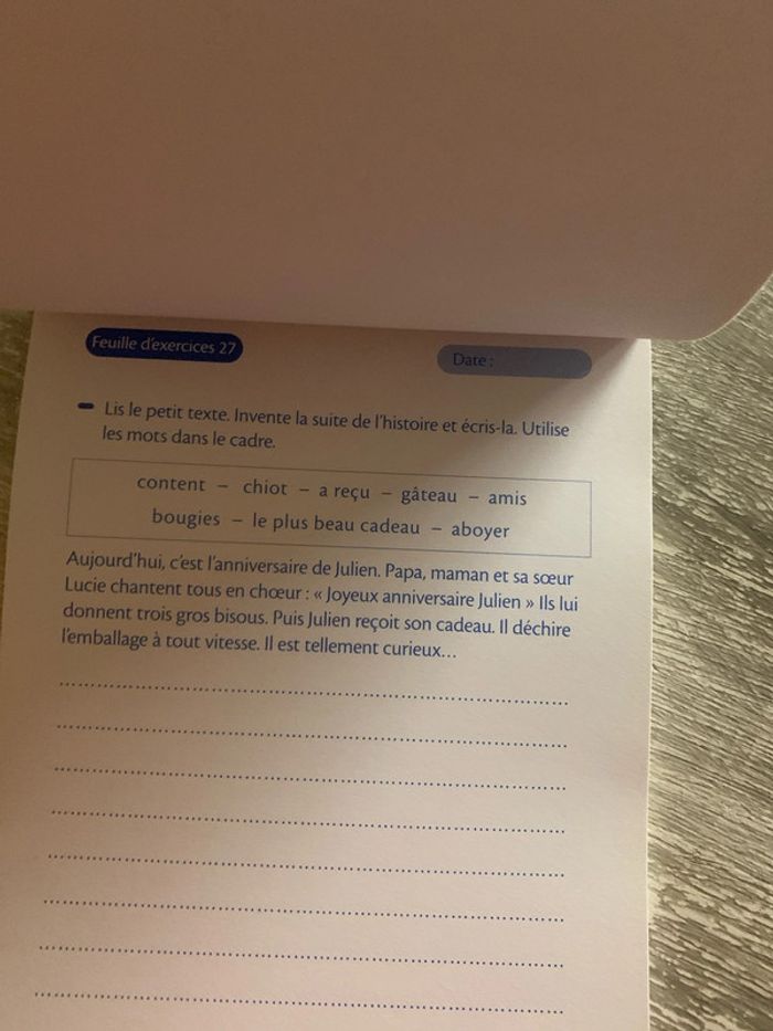 Feuilles d’exercices écriture 7-8 ans - photo numéro 4