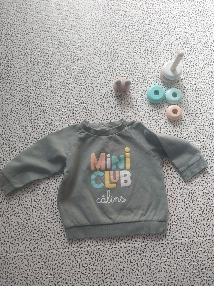 Sweat bébé Mots d’Enfants – Mini Club câlins (6 mois) - photo numéro 2