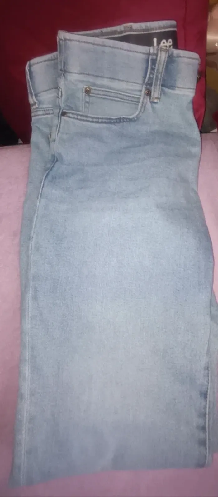 Pantalon jean bleu clair Lee - photo numéro 9