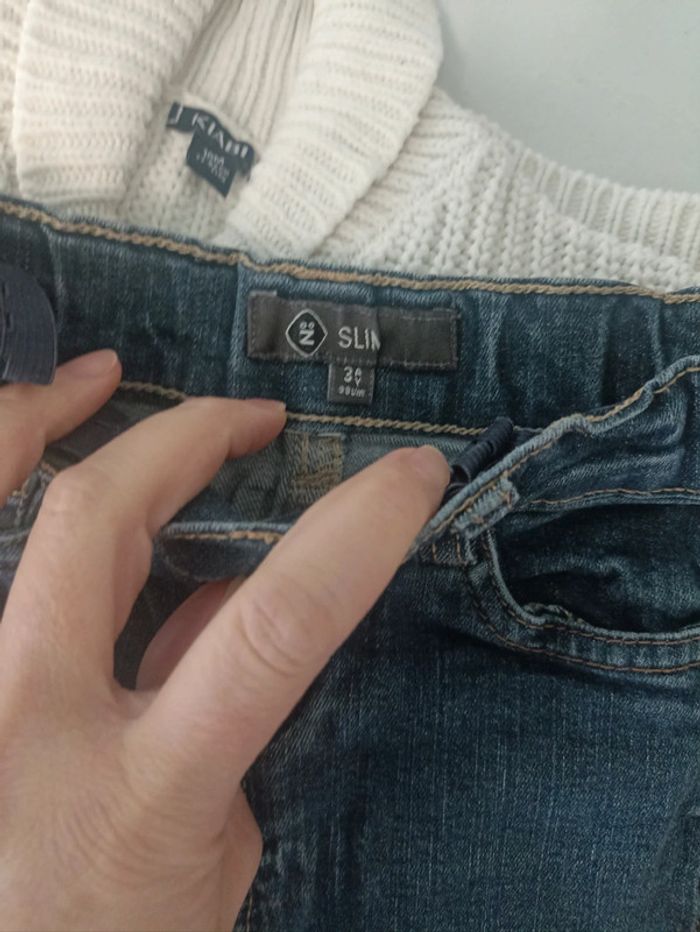 Jean slim taille réglable - photo numéro 2