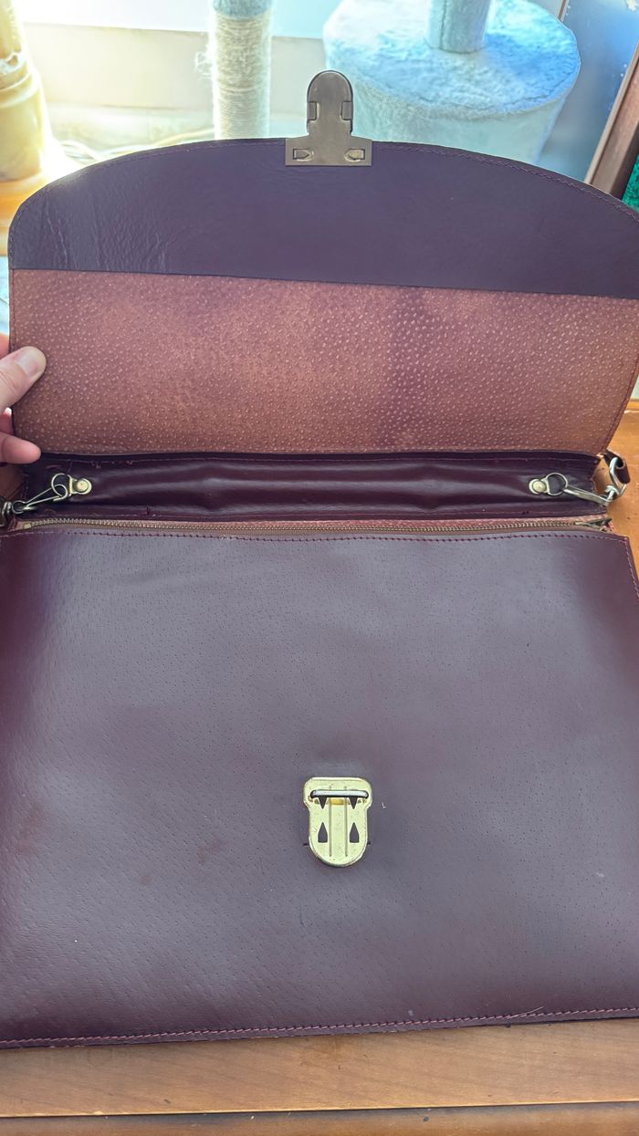 Sacoche porte document en cuir - photo numéro 4