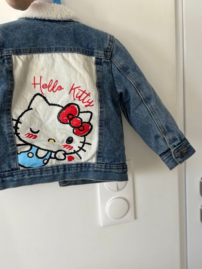 Veste denim avec effet mouton  fille