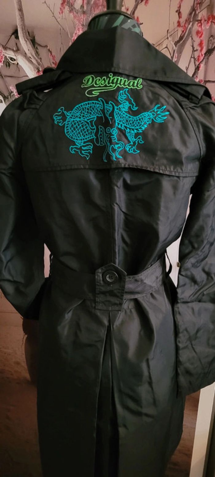 Trench noir Desigual 36 - photo numéro 7