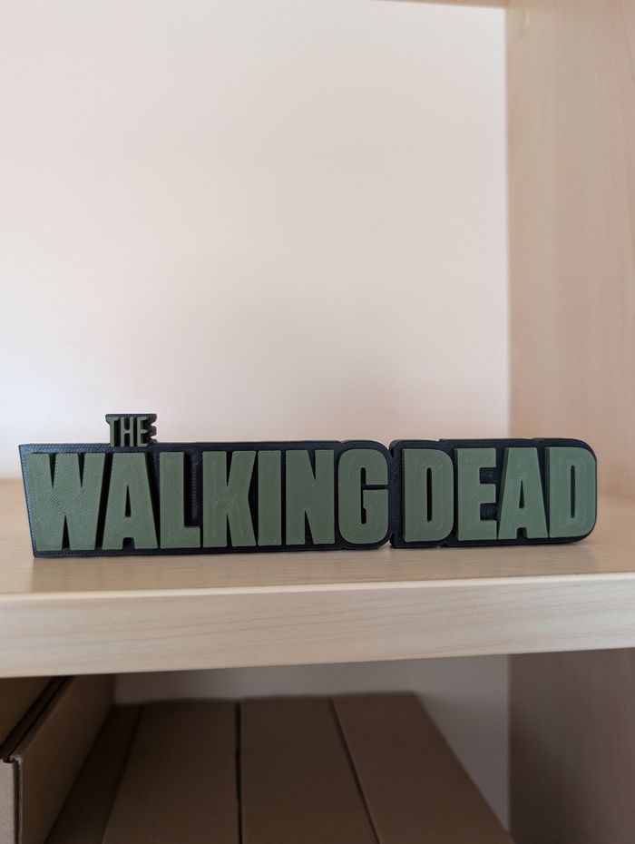 Bibelot mini enseigne statuette logo the walking dead