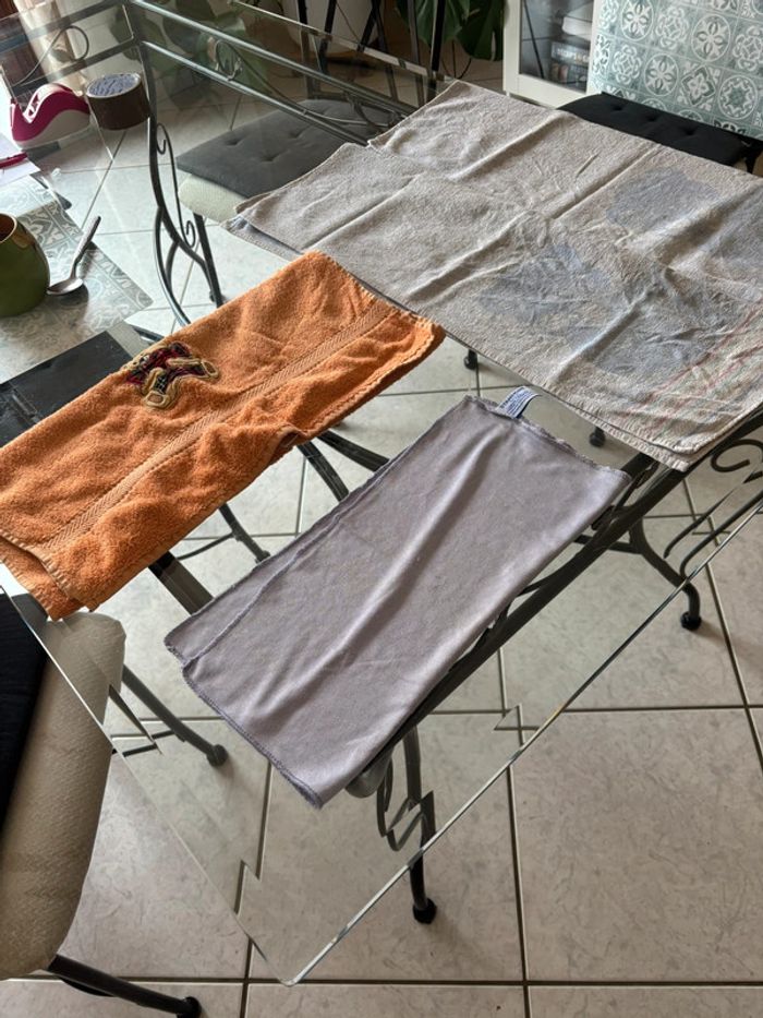 Lot parure de bain (2disponibles) plus cadeau lot torchons - photo numéro 8