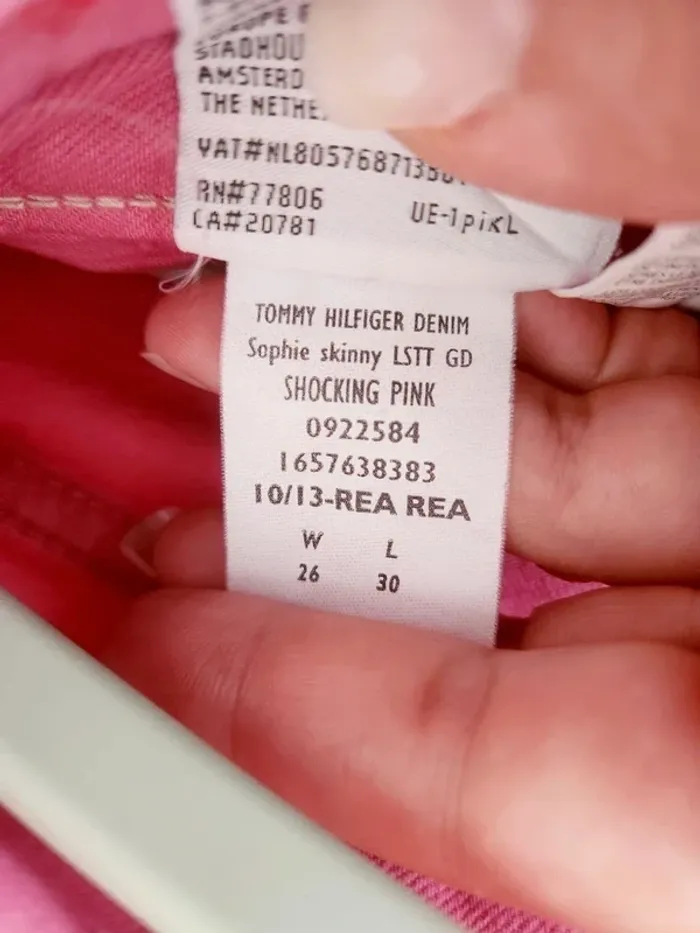 Jean skinny Tommy Hilfiger – Modèle Sophie – Taille W26 L30 – Couleur rose shocking - photo numéro 10