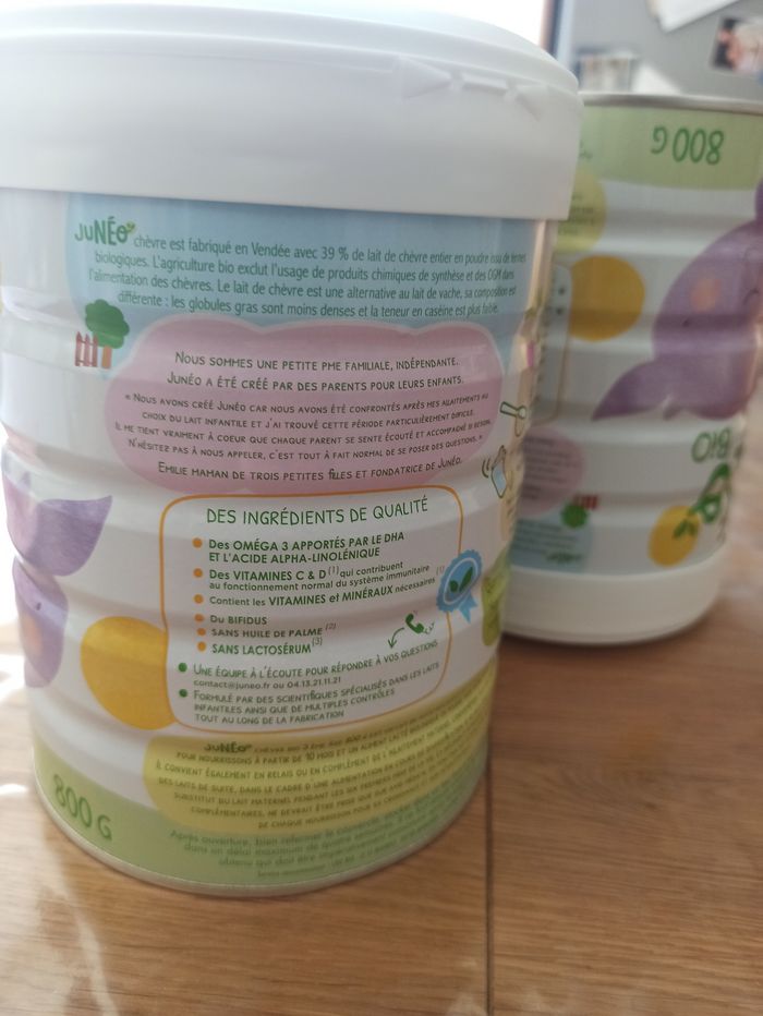 Lot 3 boîtes lait chèvre Juneo 3eme âge - photo numéro 9