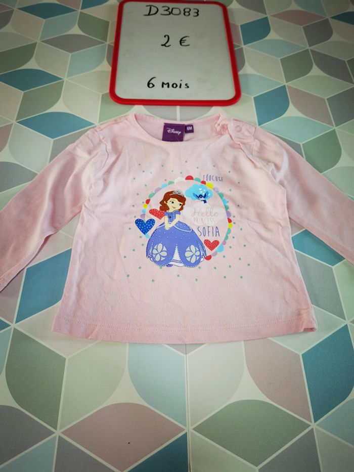 D3083 - tee-shirt fille 6 mois