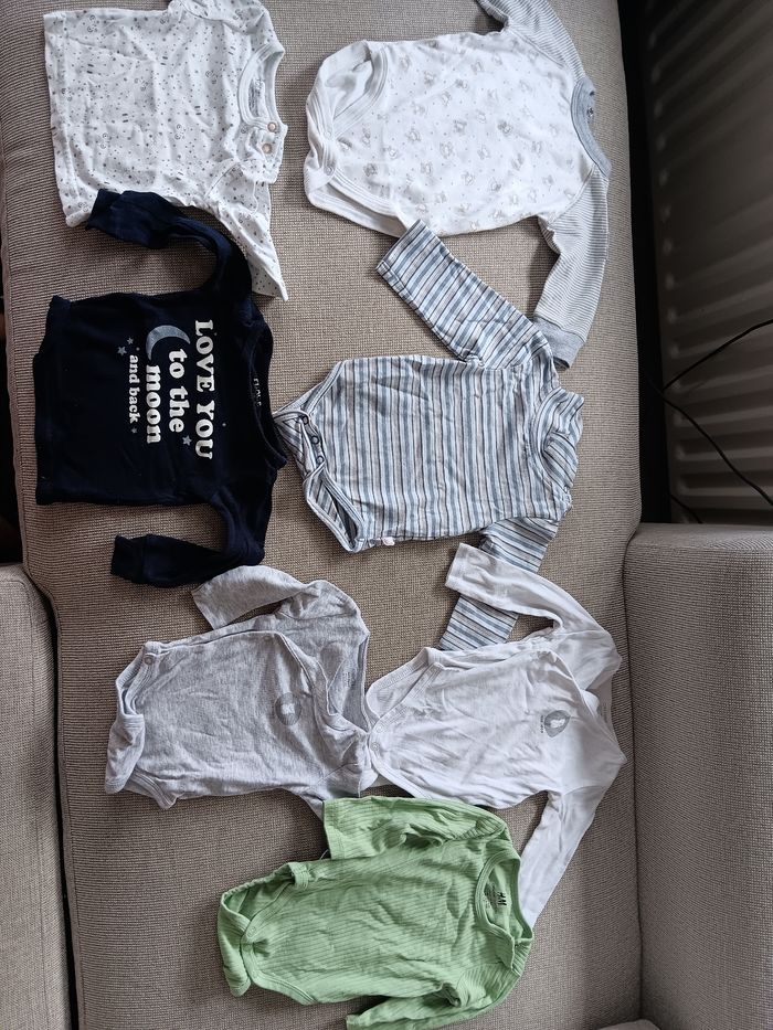 Vetement pour bebé de 1-6 mois, body, chemise, pantalón, chemise, etc. - photo numéro 8