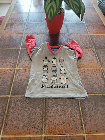 Tee shirt manches longues pingouins