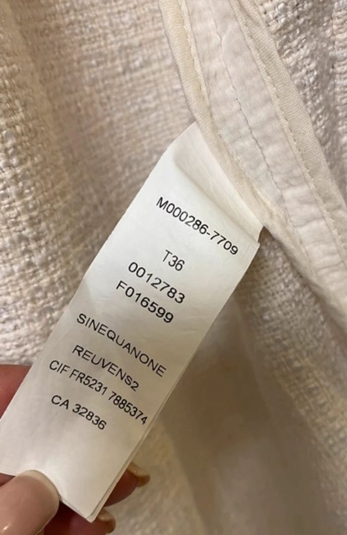 Jolie veste manteau crème Sinequanone taille 36 - photo numéro 5