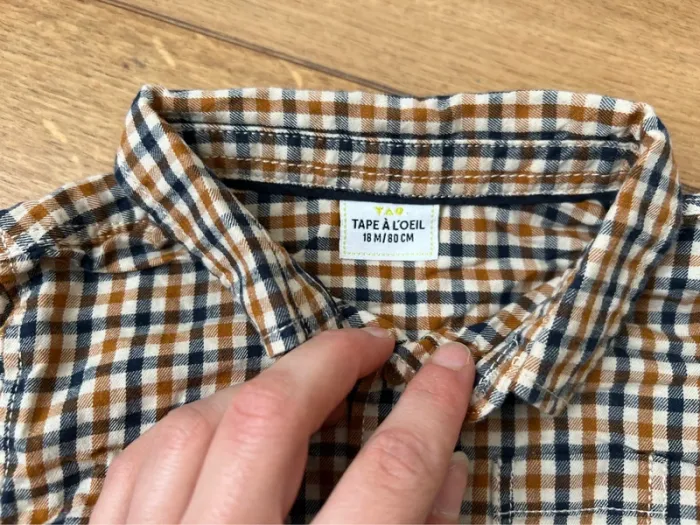 Chemise à carreaux tape à l’œil 18M - photo numéro 2