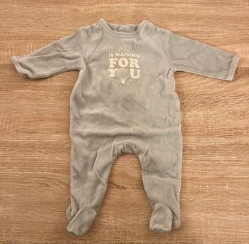 Pyjama bébé vert d'eau 3-6 mois / 62 cm