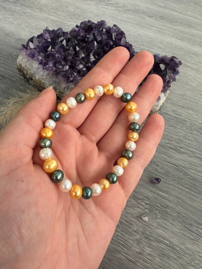 Bracelet en perles nacrées - photo numéro 5