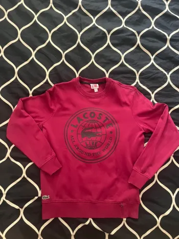 Sweat Lacoste bordeau taille S 🐊