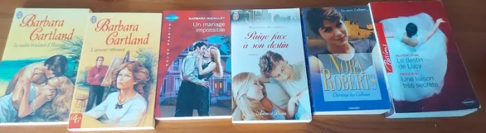 Lot 6 livres romances
