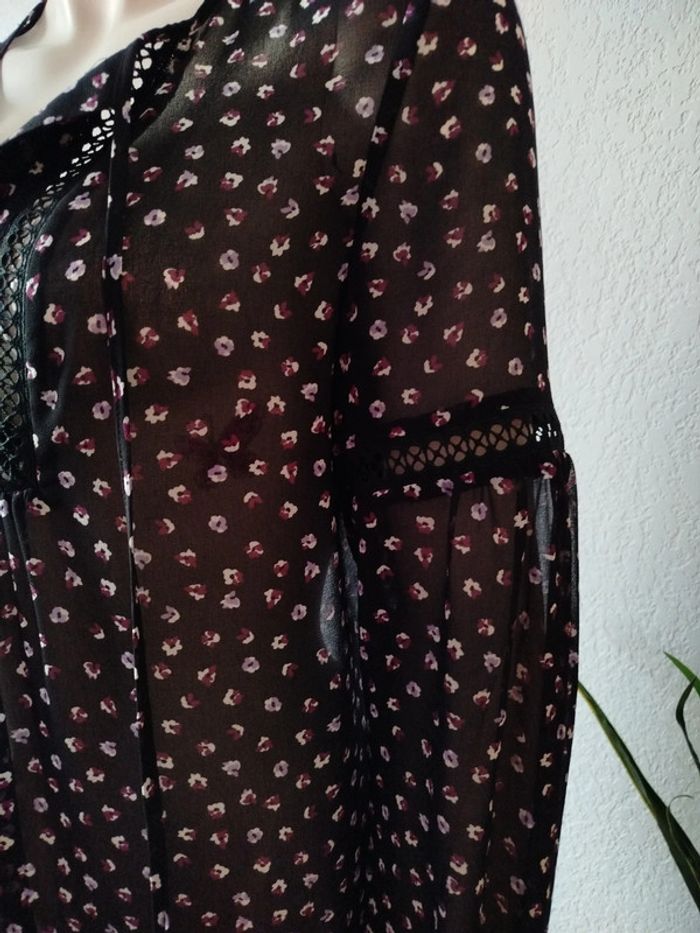 Blouse transparent en mousseline décolleté M/38 - photo numéro 3