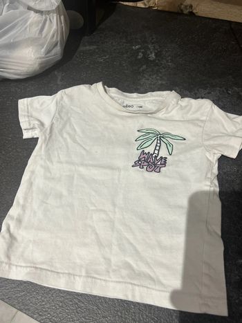 Tee shirt manches courtes mini canaille en vacances 18 mois