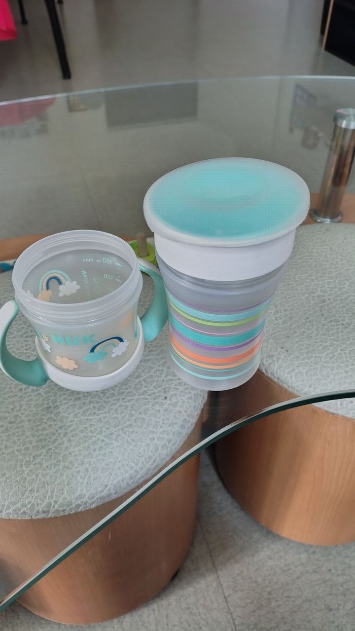 2 Verre+ 1 biberon pour de marque Nuk pour bébé . - photo numéro 6