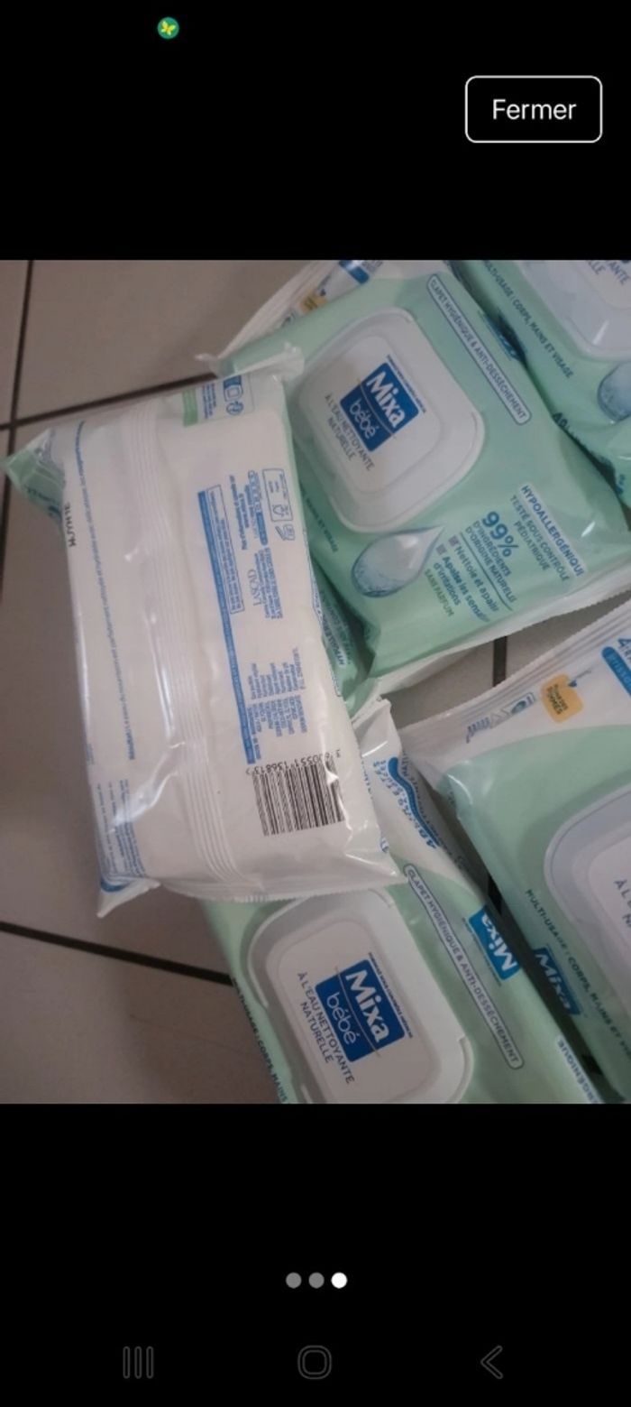 Lot de 7 lingettes lingettes  mixa bébé - photo numéro 3