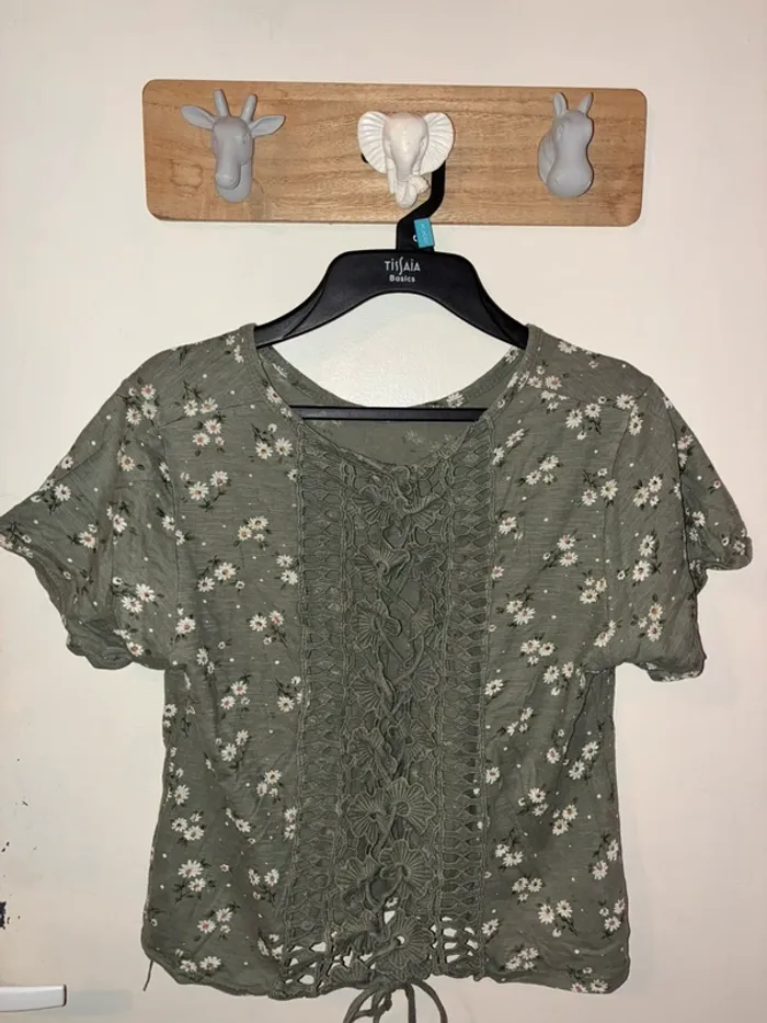 Joli haut original avec crochet, S, sans marque.