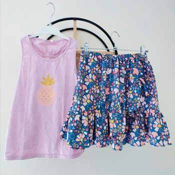 12 ans ensemble été teeshirt orchestra et jupe sans marque