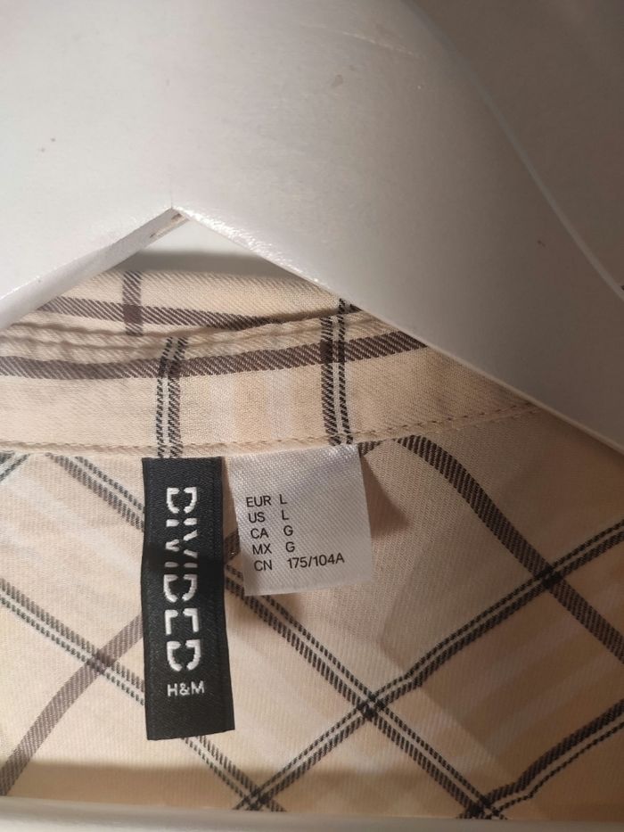 Chemise carreaux beige - photo numéro 2
