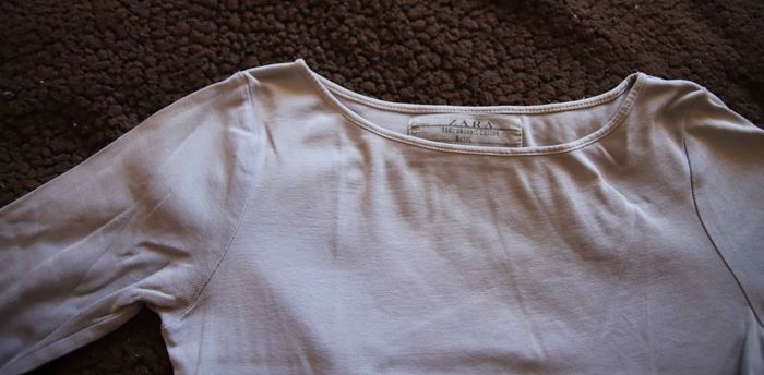 T-shirt manche 3/4 bleu pâle Basic ZARA - photo numéro 2