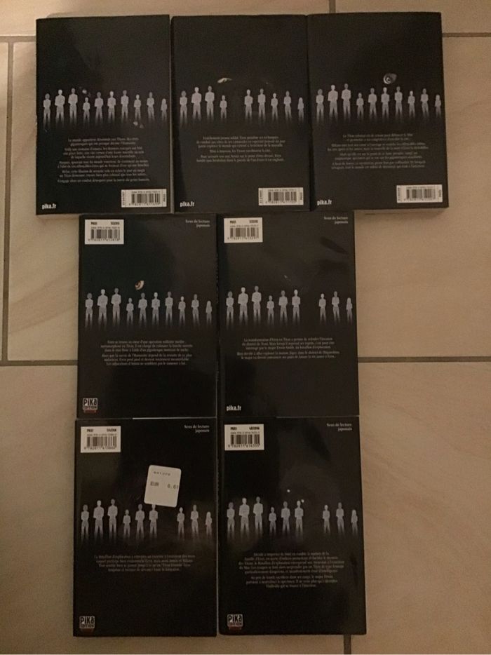 Lot 7 mangas l’attaque des titans Pika Édition SNK livres collection - photo numéro 2