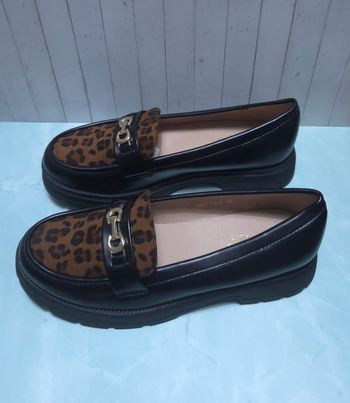 Mocassins Fille Léopard & Noir - Chic Boucle Dorée - Neufs Taille 36