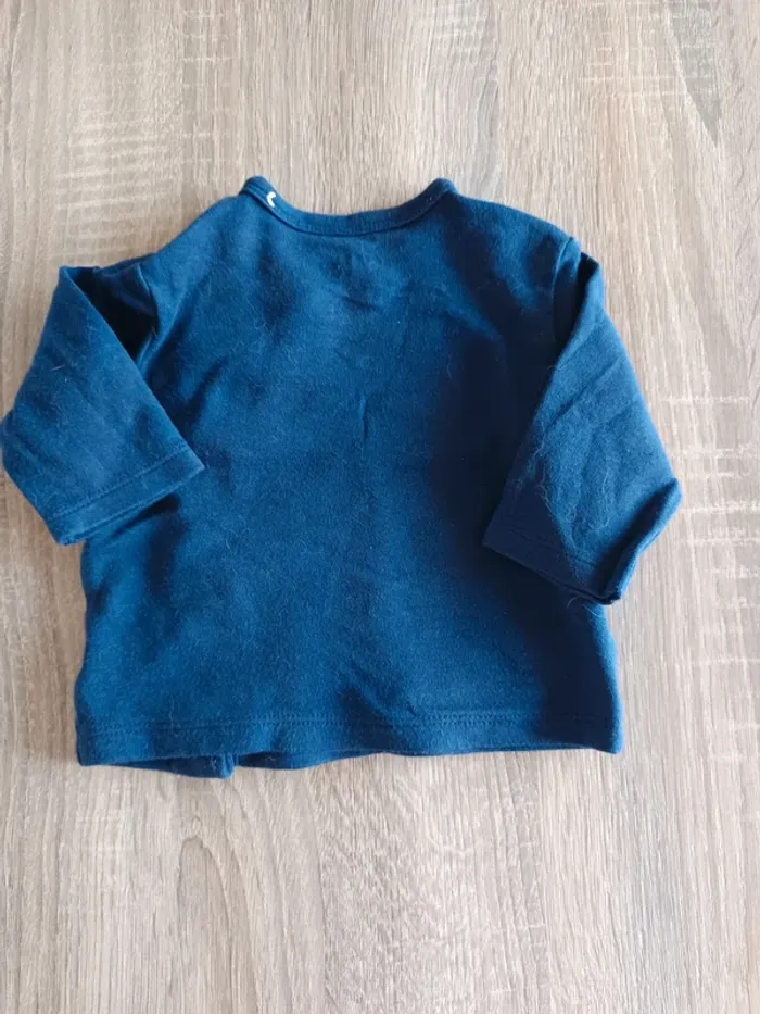 Ensemble pyjama 2 pièces bleu et jaune lunes bébé 3 mois Kiabi - photo numéro 3