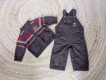 Ensemble bébé 6 mois : salopette + gilet hiver