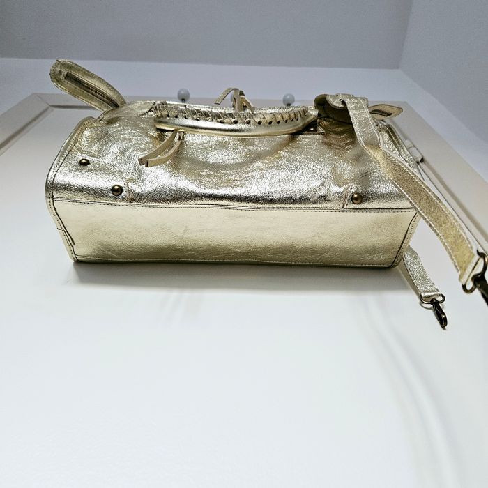 🇮🇹Grand Sac a main 100% Cuir D'orée avec Bandoulière🇮🇹 - photo numéro 5