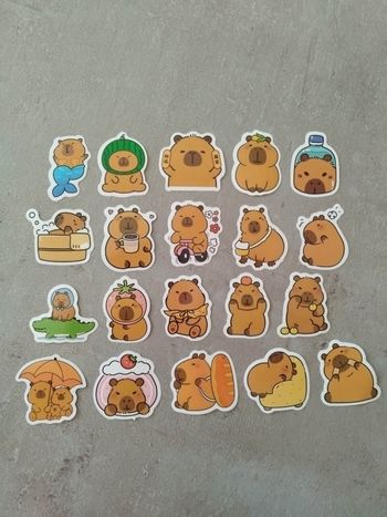 Lot x20 stickers autocollants Capybara