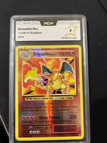 Carte Pokémon Dracaufeu Reverse 11/108 XY évolution PCA 9